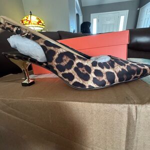 Katy Perry Collections Leopard Print Slingback Heels